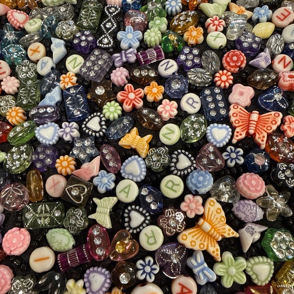 Vintage Sasha Colorful Floral Beaded Clutch with Metallic Strap Evening Bag - Picture 3 of 9